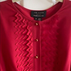 Ted Baker London long sleeve dress red size 3